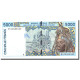 Billet, West African States, 5000 Francs, Undated (1992-2003), Undated - West African States