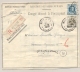 Belgié - 1929 - 2Fr Houyoux + 10 Cent Op R-zakenbrief Van Nijvel - Soort Vouwbrief - 1922-1927 Houyoux