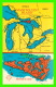 CARTES GÉOGRAPHIQUES, MAPS - MANITOULIN ISLAND - HOME OF THE INDIAN GREAT GOD MANITOU - A. A. GLEASON JR - - Cartes Géographiques