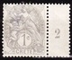 CRETE 1902  French Office : French Stamps With Inscription Crete 1 Centime Grey Partial Gutterpair 2 Vl. 1 A MH - Kreta