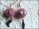 Boucles D'oreilles Perles Artisanales Coeur Rose En Verre Lampwork Botte Western Et Plume  Les Coeurs Font Environ 19x18 - Ohrringe