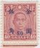 SI53D Cina China Chine 50/40 Rare Fine  Yuan China Stamp  Surcharge NO Gum - 1941-45 Cina Del Nord