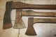 Lot D'une Cognée Et Deux Haches Anciennes - Outils Anciens