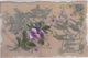 CARTE CELLULOID - RHODOID - PEINTE MAIN - Aquarelle - Fleurs - Altri & Non Classificati