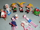 Lot D'anciennes Figurines KINDER Plastique à Monter, Astérix Panthère Rose Panoramix, Personnages BD - Familles