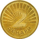 Monnaie, Macédoine, 2 Denari, 2001, TTB, Laiton, KM:3 - Nordmazedonien