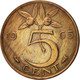 Monnaie, Pays-Bas, Juliana, 5 Cents, 1965, TTB, Bronze, KM:181 - 1948-1980 : Juliana