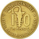 Monnaie, West African States, 10 Francs, 1964, Paris, TTB, Aluminum-Bronze, KM:1 - Côte-d'Ivoire