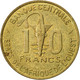 Monnaie, West African States, 10 Francs, 1992, Paris, TTB, Aluminum-Bronze - Costa De Marfil