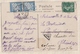 7AJ446 AU DOS CP BIARRITZ 1910 TIMBRES TAXE ST JEAN D'ANGELY 2 SCANS - Lettres & Documents