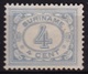 SURINAME 1913-31 Type Cijfer 4 Cent Ultramarijn NVPH 76 Ongestempeld - Surinam ... - 1975