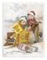 Victorian Trade Card Stickney & Poor's Mustard Spices Boston MA Children Boy Girl Sledding - Other & Unclassified