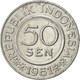 Monnaie, Indonésie, 50 Sen, 1961, TTB+, Aluminium, KM:14 - Indonesien