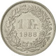 Monnaie, Suisse, Franc, 1988, Bern, TTB+, Copper-nickel, KM:24a.3 - Otros & Sin Clasificación