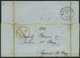 HAMBURG - GRENZÜBERGANGSSTEMPEL 1843, T 12 MAY, In Rot Auf Brief Von Berlin Nach London, Feinst (Registraturbug) - Prephilately