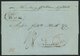 HAMBURG - GRENZÜBERGANGSSTEMPEL 1846, T 14 JUL, In Rot Auf Brief Von LEIPZIG (R2) Nach London, Handschriftlich Via Hambu - Precursores
