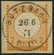 Dt. Reich 24 BrfStk, 1872, 2 Kr. Orange Auf Briefstück Mit Idealem Zentrischen K1 BUTZBACH, Farbfrisches Prachtstück, Ei - Used Stamps