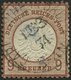 Dt. Reich 27b O, 1872, 9 Kr. Lilabraun, Repariert Wie Pracht, Fotobefund Brugger, Mi. (650.-) - Used Stamps