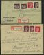 Delcampe - LOTS 1941-45, Partie Von 47 Verschiedenen Belegen Mit Hitler-Freimarken Frankaturen, Teils Seltene Kombinationen, Meist - Used Stamps