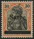 SAARGEBIET 10yI *, 1920, 30 Pf. Dunkelrotorange/schwarz Auf Orangeweiß, Type I, Falzrest, Pracht, Kurzbefund Braun, Mi. - Otros & Sin Clasificación