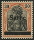 SAARGEBIET 10yI *, 1920, 30 Pf. Dunkelrotorange/schwarz Auf Orangeweiß, Type I, Falzrest, Pracht, Kurzbefund Braun, Mi. - Other & Unclassified
