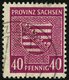 PROVINZ SACHSEN 84Xa O, 1945, 40 Pf. Dunkellilarosa, Wz. 1X, Pracht, Kurzbefund Schulz, Mi. 100.- - Other & Unclassified