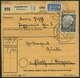 BUNDESREPUBLIK 126 BRIEF, 1952, 6 Pf. Posthorn Im Achterblock Und Waagerechten Paar Rückseitig Mit 50 Pf. Zusatzfrankatu - Otros & Sin Clasificación