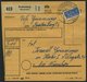 BUNDESREPUBLIK 135 BRIEF, 1954, 60 Pf. Posthorn Im Fünferblock Rückseitig Mit 10 Pf. Zusatzfrankatur Auf Paketkarte Aus - Otros & Sin Clasificación