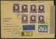ÖSTERREICH 768,802,A 802 BRIEF, 1947, 18 G. Grillparzer (7x) Mit Zusatzfrankatur Auf Luftpost-Einschreibbrief Mit Zensur - Used Stamps