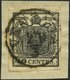 LOMBARDEI UND VENETIEN 2Xa BrfStk, 1850, 10 C. Schwarz, Handpapier, Type Ia, K1 VENEZIA, Prachtbriefstück, Fotobefund Dr - Lombardy-Venetia