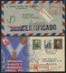 SAMMLUNGEN, LOTS 1948/63, R-Zettel Fran Utlandet Auf 3 Dekorativen Belegen Aus Spanien Und Ecuador, Fast Nur Pracht - Collections