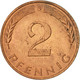 Monnaie, République Fédérale Allemande, 2 Pfennig, 1986, Karlsruhe, TTB+ - 2 Pfennig