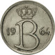 Monnaie, Belgique, 25 Centimes, 1964, Bruxelles, TTB+, Copper-nickel, KM:154.1 - 25 Centimes