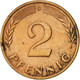 Monnaie, République Fédérale Allemande, 2 Pfennig, 1964, Karlsruhe, TTB+ - 2 Pfennig