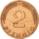 Monnaie, République Fédérale Allemande, 2 Pfennig, 1976, Hambourg, SUP - 2 Pfennig