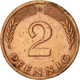 Monnaie, République Fédérale Allemande, 2 Pfennig, 1974, Munich, SUP, Copper - 2 Pfennig