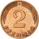 Monnaie, République Fédérale Allemande, 2 Pfennig, 1989, Munich, SUP, Copper - 2 Pfennig