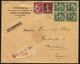 France N° 253 (x 4) + 189, 289 S/lettre Rec. 13-2-33 Pour Barcelone- TTB Qualité - Lettres & Documents