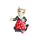 Figurine Ancienne Chat Miniature, Sujet Porcelaine 5cm, Bibelot Japon 1960 Statuette - Dieren