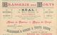 69 - MONTESSUY - BRASSERIE DES FORTS - "REAL" CARTE COMMERCIALE - 1904 - MENU AU DOS - FORMAT CPA (9 X 14 Cm). - Autres & Non Classés