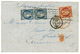 "1ère Emission De FRANCE Pour La GUADELOUPE" : 1851 FRANCE Paire 25c(n°4) + 1F(n°6) Obl. Grille SANS FIN Sur Lettre De P - Altri - America