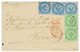 1866 AIGLE Paire 5c + 20c(x3) Obl. Losange De Pts De BASSE-TERRE Sur Enveloppe Pour La FRANCE. TB. - Altri - America