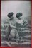 Cpa Photo COUPLE De FEMMES à La MER , MAILLOTS De BAIN 1906, LESBIAN WOMEN At SEA BATHSUIT  Recto Verso - Femmes