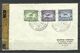 ECUADOR 1944 Censored Air Mail Cover To USA Michel 532 - 534 Air Plane Flugzeug Avion - Equateur