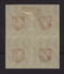 LITHUANIA 1919 1 AUK IMPERF BLOCK OF 4 - Lithuania