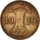 Monnaie, Allemagne, République De Weimar, Reichspfennig, 1929, Munich, TTB - 1 Rentenpfennig & 1 Reichspfennig