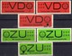 ZKD 1966 DDR VD 3 X,y,3 AD 4a, ZU 2 X,y+2 AD 4b ** 62&euro; Mit Aufdruck Für Neue Dienstbriefe Service Stamps Of Germany - Sonstige & Ohne Zuordnung