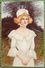 Cpa 1905 Litho CHROMO Illustrateur KF K.F. SERIE 960 CLAPSADDLE ?  NS FEMME FILLE DEBOUT ROBE ET COIFFE BLANCHE - Clapsaddle