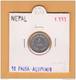 NEPAL   10  PAISA  Aluminio  1.997     KM#1014.3   SC/UNC      DL-8395 - Népal