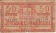 BILLETE DE 50 CENTIMOS DEL AYUNTAMIENTO DE ALICANTE DEL AÑO 1937     (BANKNOTE) - Altri & Non Classificati